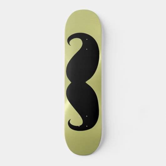Grappige zwarte snor 10 persoonlijk skateboard (Voorkant)