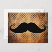 Grappige Zwarte Snor Briefkaart (Voorkant / Achterkant)