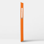 Grappige zwarte snor op oranje achtergrond Case-Mate iPhone case (Achterkant / Links)