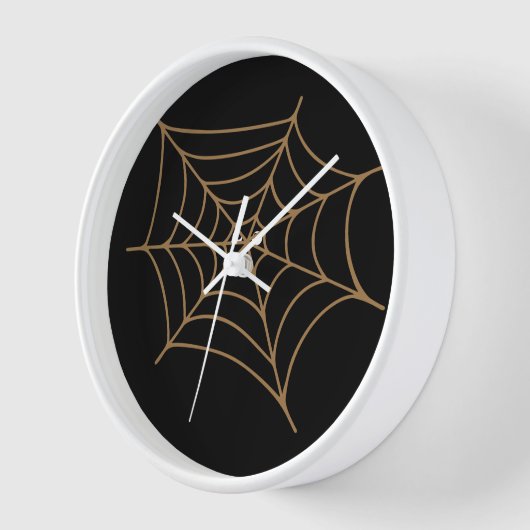 Grappige zwarte spin in Kinder wandklok (Hoek)