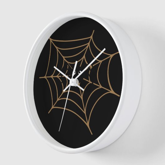 Grappige zwarte spin op Kinder wandklok (Hoek)