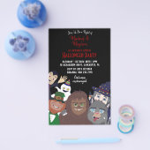 Grappige Zwarte Supernatuurlijke Halloween Kostuum Flyer (Enkel)