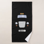 Grappige zwarte taxi cabine gepersonaliseerde badh badhanddoek (Badhanddoek)