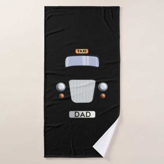 Grappige zwarte taxi cabine gepersonaliseerde badh badhanddoek (Badhanddoek)