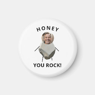 Grappige zwarte tekst rock foto man magneet