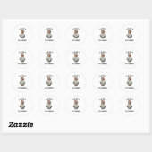 Grappige zwarte tekst rock foto man ronde sticker (Vel)