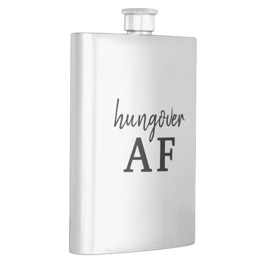 Grappige zwarte typografie Hungover AF Flacon (Rechts)