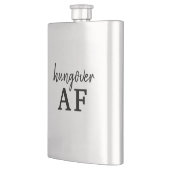 Grappige zwarte typografie Hungover AF Flacon (Links)