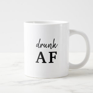Grappige Zwarte Typografie Ladderzat Grote Koffiekop