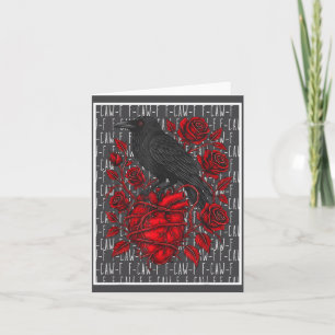 Grappige Zwarte Vogel F-caw-f Anti Valentijnsdag S Kaart