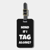 Grappige Zwarte Vraag Als Ik Meega? Bagage Label (Voorkant verticaal)