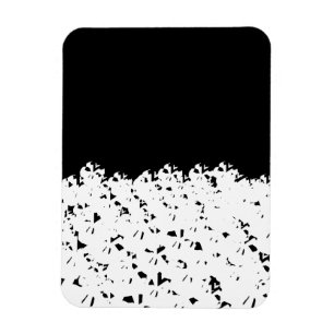 Grappige zwarte witte enge schedels stapel schoon magneet