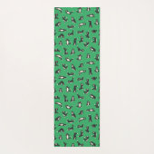 Grappige zwarte witte katten doen patroon yoga mat (Achterkant)