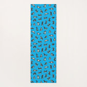 Grappige zwarte witte katten doen patroon yoga mat (Achterkant)