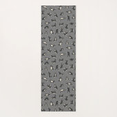 Grappige zwarte witte katten doen patroon yoga mat (Achterkant)
