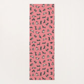 Grappige zwarte witte katten doen patroon yoga mat (Achterkant)