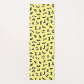 Grappige zwarte witte katten doen patroon yoga mat (Achterkant)