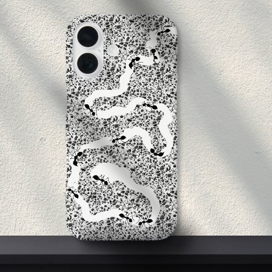 Grappige zwarte witte mier Boerderij insect Humor Case-Mate iPhone Case
