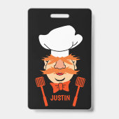 Grappige Zweedse Chef Badge (Achterkant)