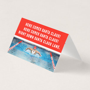Grappige Zwem Kerst Vakantie Kaarten