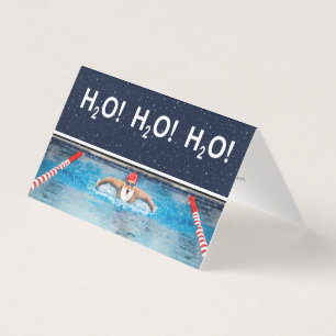 Grappige Zwem Kerstkaarten Kaart