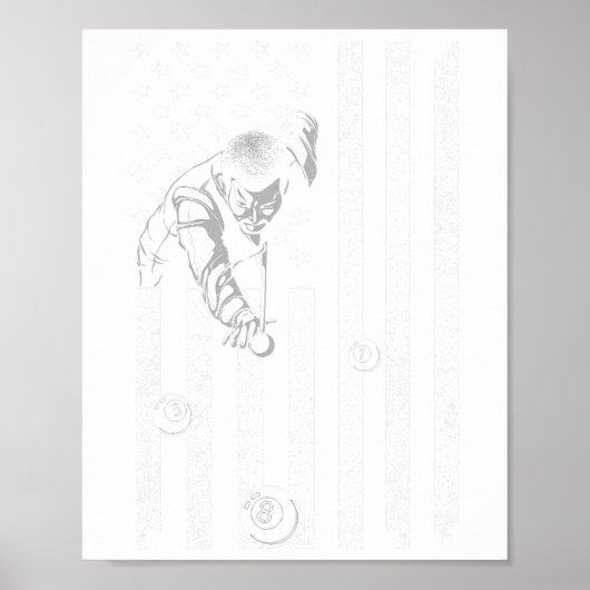 Grappige zwembad kunst voor mannen vrouwen biljart poster (Voorkant)