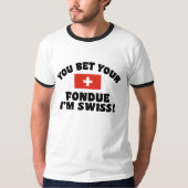 Grappige Zwitserse Fondue T-shirt (Voorkant)