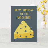Grappige Zwitserse kaas geïllustreerd gepersonalis Kaart (Gele Bloem)