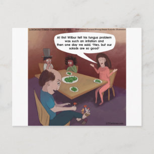GrappigeMan Paddenstoelen Voor Avondeten Grappig Briefkaart