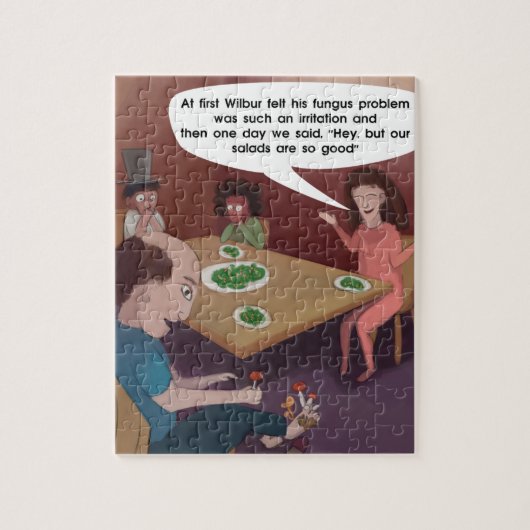 GrappigeMan Paddenstoelen Voor Avondeten Grappig Legpuzzel (Verticaal)