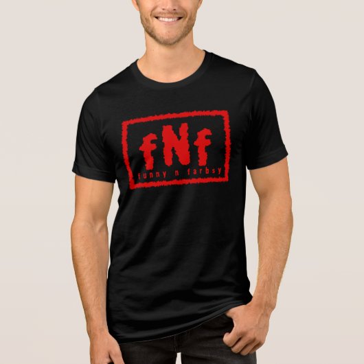 GrappigeNFarbsy Rode Invasiers Worstelshirt Tri-Blend Shirt (Voorkant)