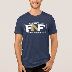 GrappigeNFarbsy Zwarte & Gouden Worstelshirt (Donk Tri-Blend Shirt