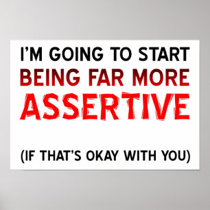 Grappigere Poster Meer Assertiviteit