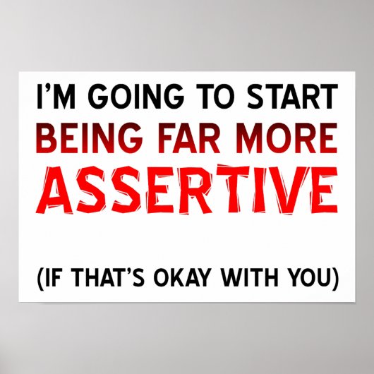 Grappigere Poster Meer Assertiviteit (Voorkant)