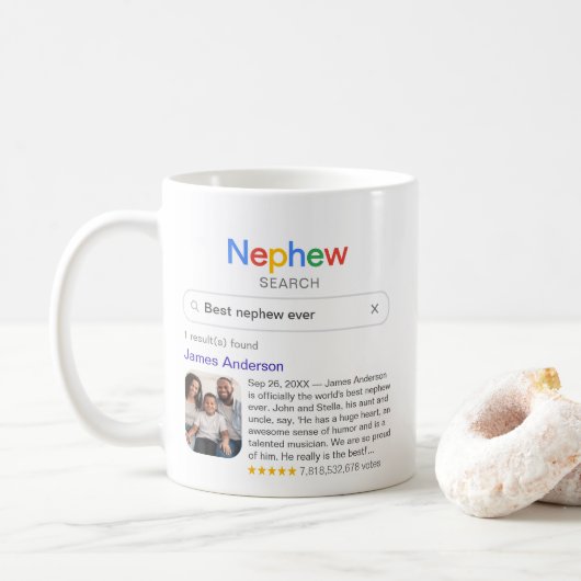 Grappigste Beste Neef Ooit Zoekresultaat Met Foto Koffiemok (Met donut)