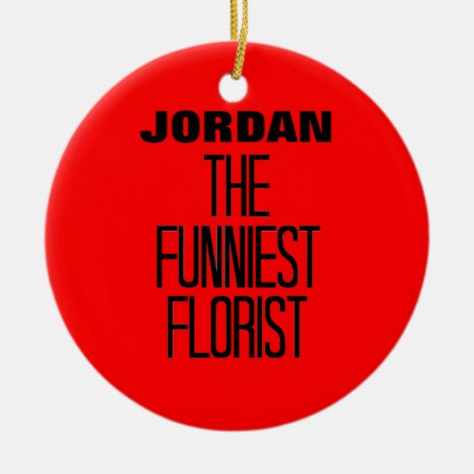 grappigste bloemist keramisch ornament (Voorkant)