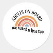 grappigste bumpersticker ronde sticker (Voorkant)