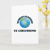 Grappigste ex-Vriendin ter wereld Kaart (Gele Bloem)