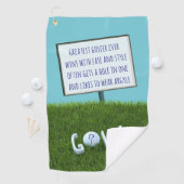 Grappigste Golfer Ooit Gedicht Met Initialen Golfhanddoek (Insitu)