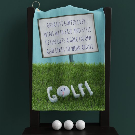 Grappigste Golfer Ooit Gedicht Met Initialen Golfhanddoek