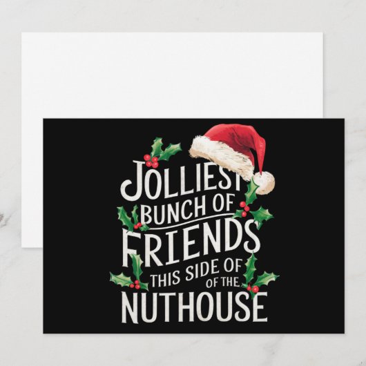 Grappigste groep vrienden Kerst Sarcasme  Feestdagenkaart (Voorkant / Achterkant)