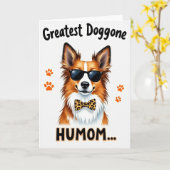 Grappigste Hond Moeder Kaart (Gele Bloem)