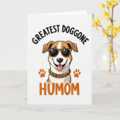 Grappigste Humom Hond Grappige kaart (Gele Bloem)