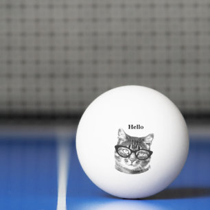 Grappigste kat ooit aangepast tafeltennisspel pingpongbal