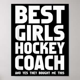 Grappigste meisjeshockeycoach poster