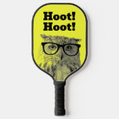 Grappigste uil met zwarte bril pickleball paddle (Voorkant)