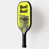 Grappigste uil met zwarte bril pickleball paddle (Links)