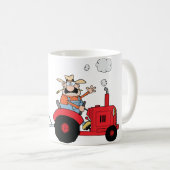 Grapplige Boer Tractor Cartoon Koffiemok (Voorkant rechts)