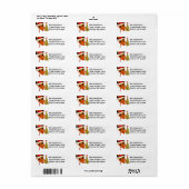 Grapppige rendier kerst retouradres etiket (Full Sheet)