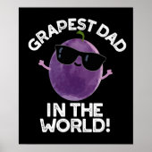 Grapste pap in de wereld grappige fruitpun donker  poster (Voorkant)